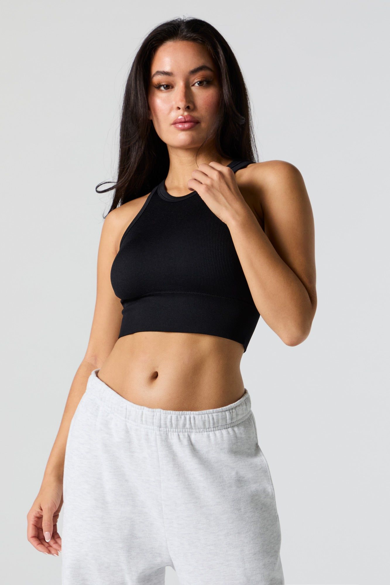 Active Ribbed Cropped Tank sold by Urban Planet product image thumbnail 5