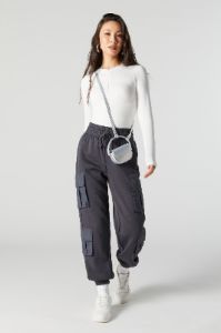 Jogger cargo avec poches multiples en molleton sold by Urban Planet