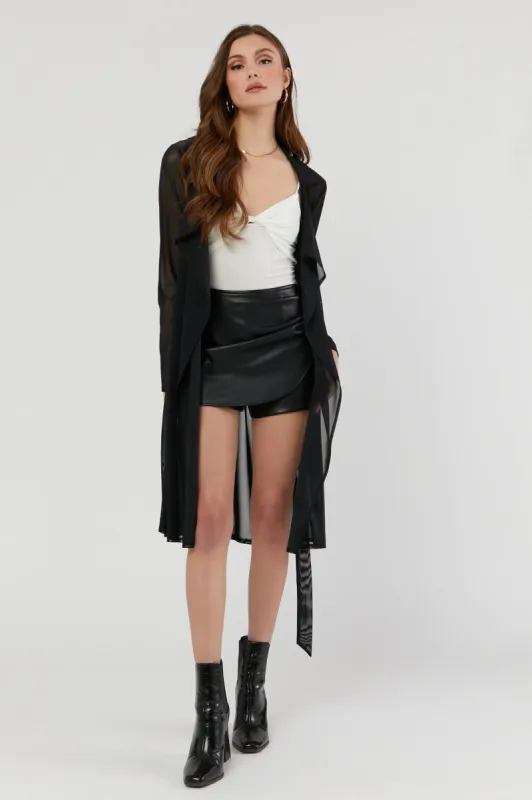 Cardigan midi en filet avec col sold by Urban Planet