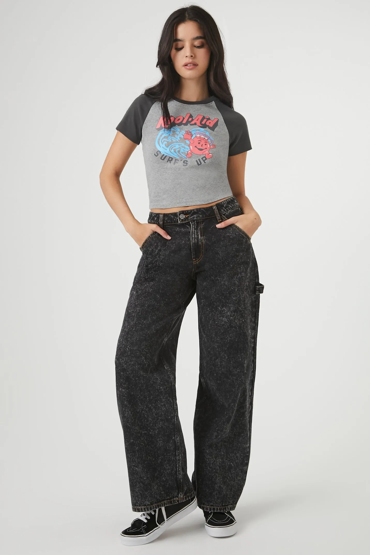 Jean à jambe large utilitaire délavé minéral sold by Urban Planet