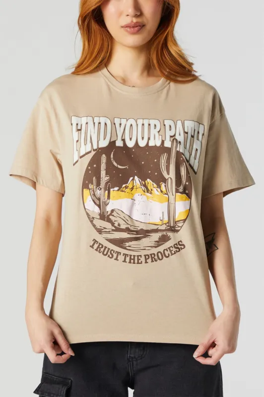 Find Your Path Graphic Boyfriend T-Shirt sold by Urban Planet