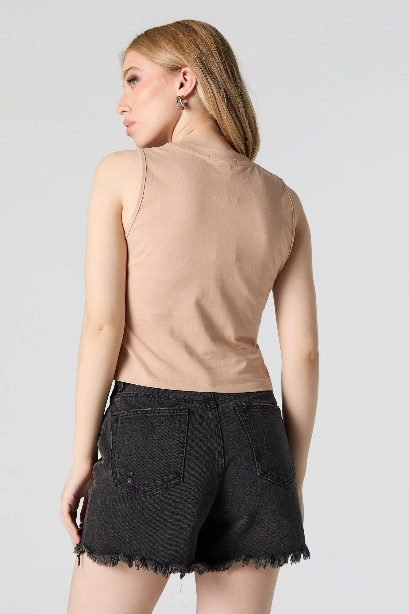 Motorcycle Graphic Cropped Tank sold by Urban Planet product image thumbnail 2