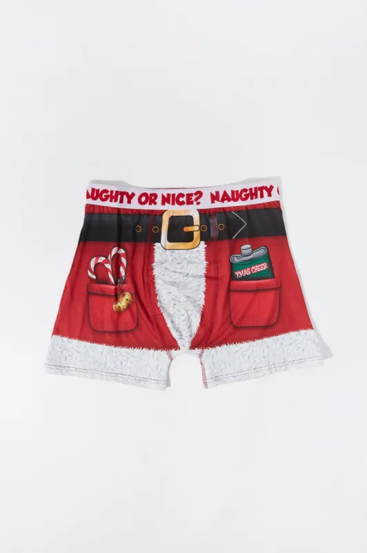 Christmas Naughty or Nice Print Boxer Brief sold by Urban Planet