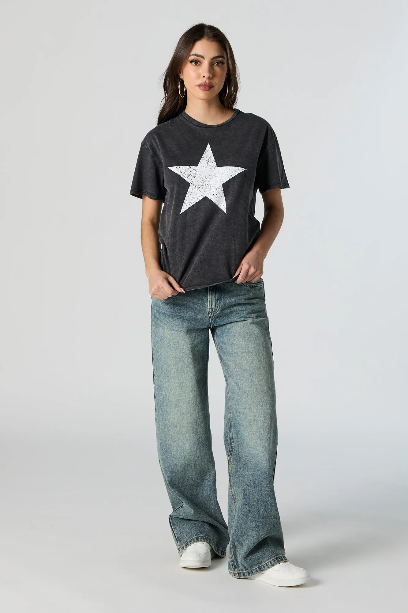 Star Graphic Washed T-Shirt sold by Urban Planet product image thumbnail 3