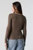 Ribbed Square Neck Long Sleeve Top sold by Urban Planet