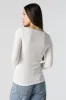 Ribbed Square Neck Long Sleeve Top sold by Urban Planet