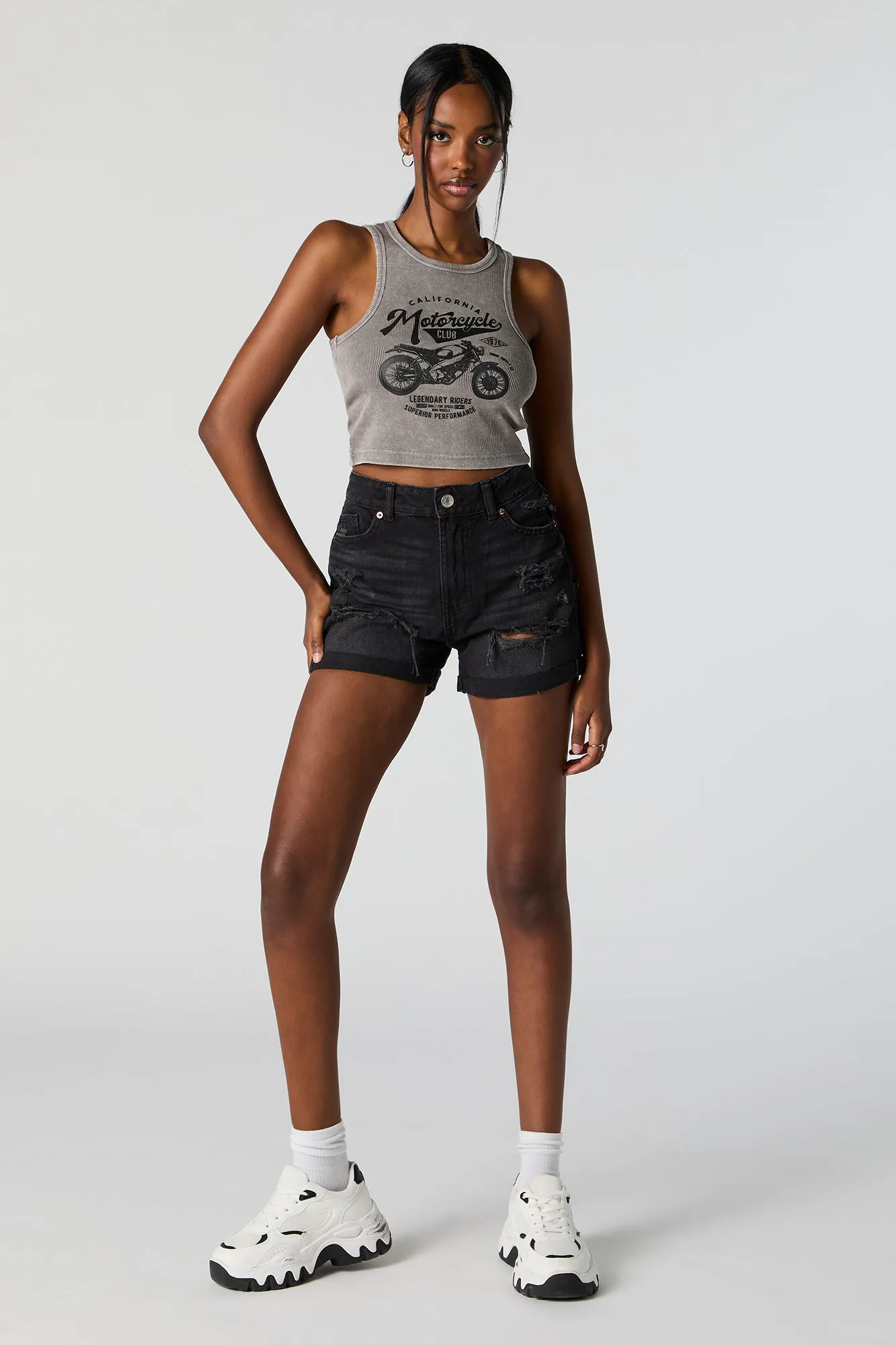 Motorcycle Club Graphic Washed Tank sold by Urban Planet product image thumbnail 3