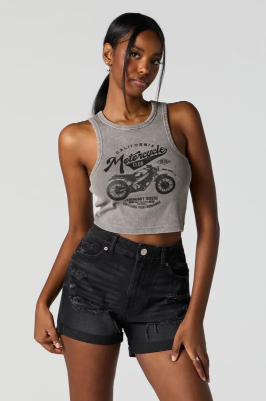 Motorcycle Club Graphic Washed Tank sold by Urban Planet