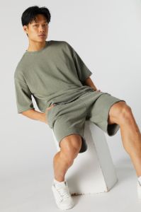 Enzyme Wash Fleece Short sold by Urban Planet