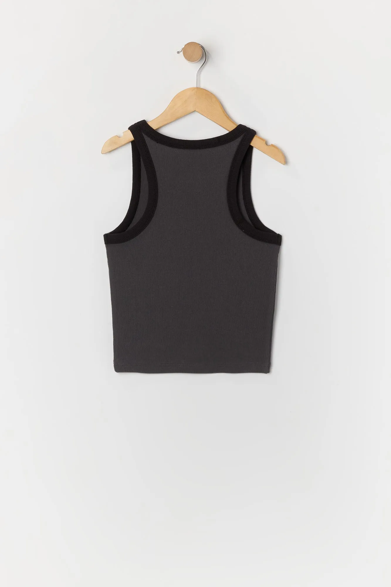 Débardeur côtelé à liséré contrastant avec imprimé New York pour fille sold by Urban Planet product image thumbnail 2