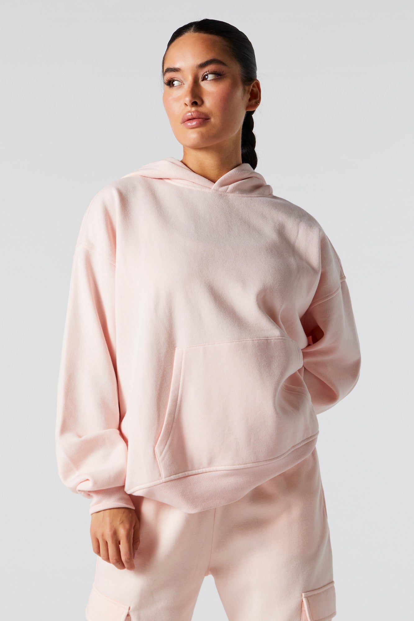 Coloured Oversized Soft Fleece Hoodie sold by Urban Planet product image thumbnail 4