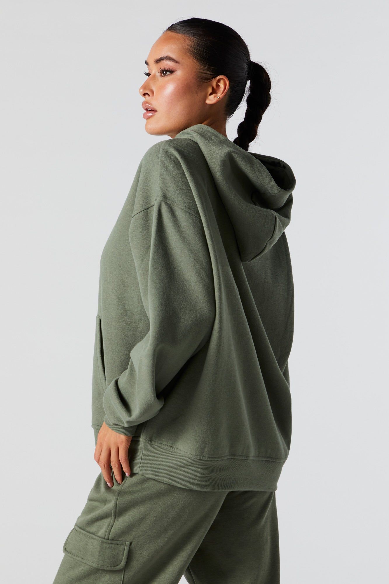 Coloured Oversized Soft Fleece Hoodie sold by Urban Planet product image thumbnail 2