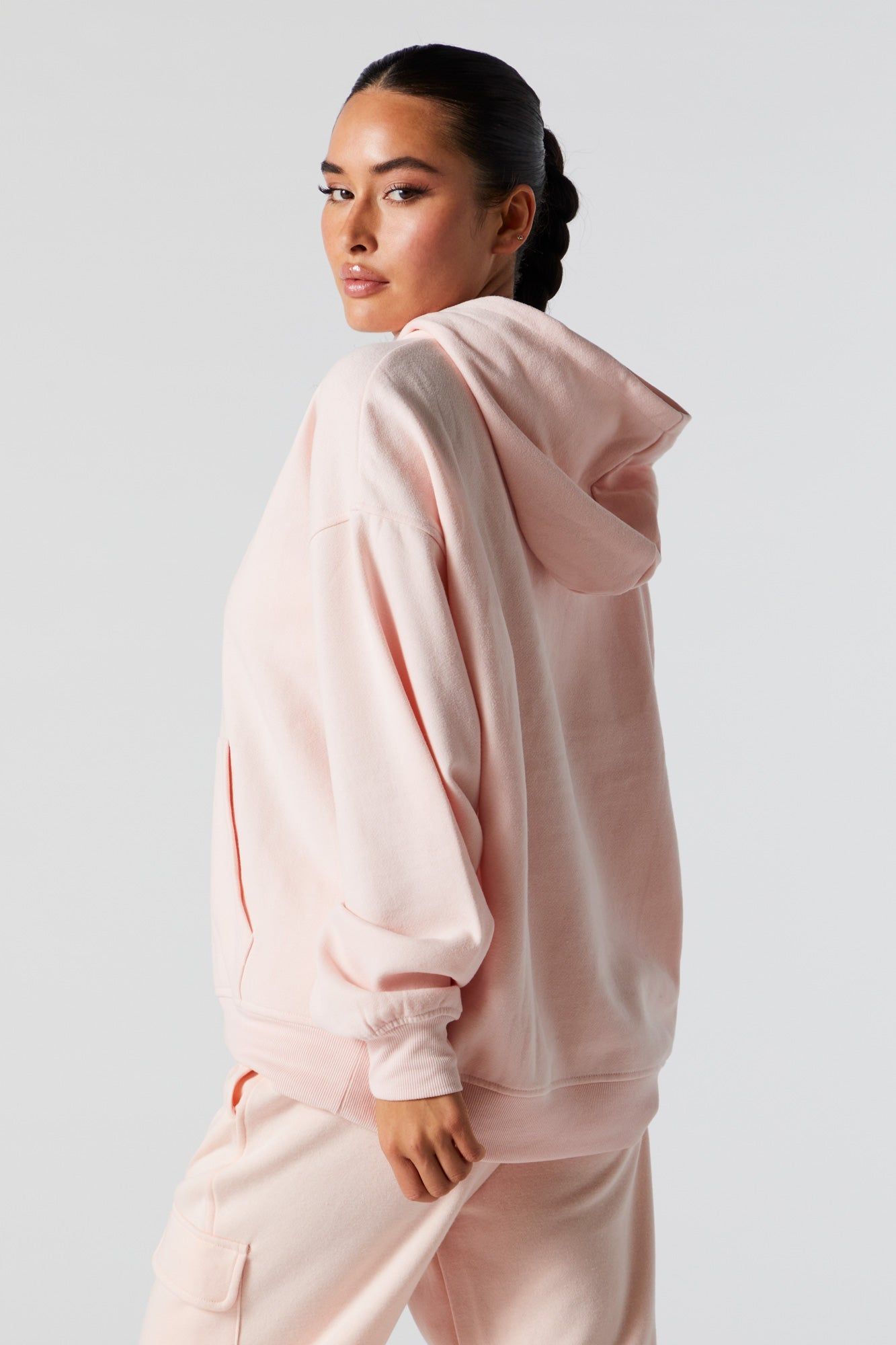 Coloured Oversized Soft Fleece Hoodie sold by Urban Planet product image thumbnail 5