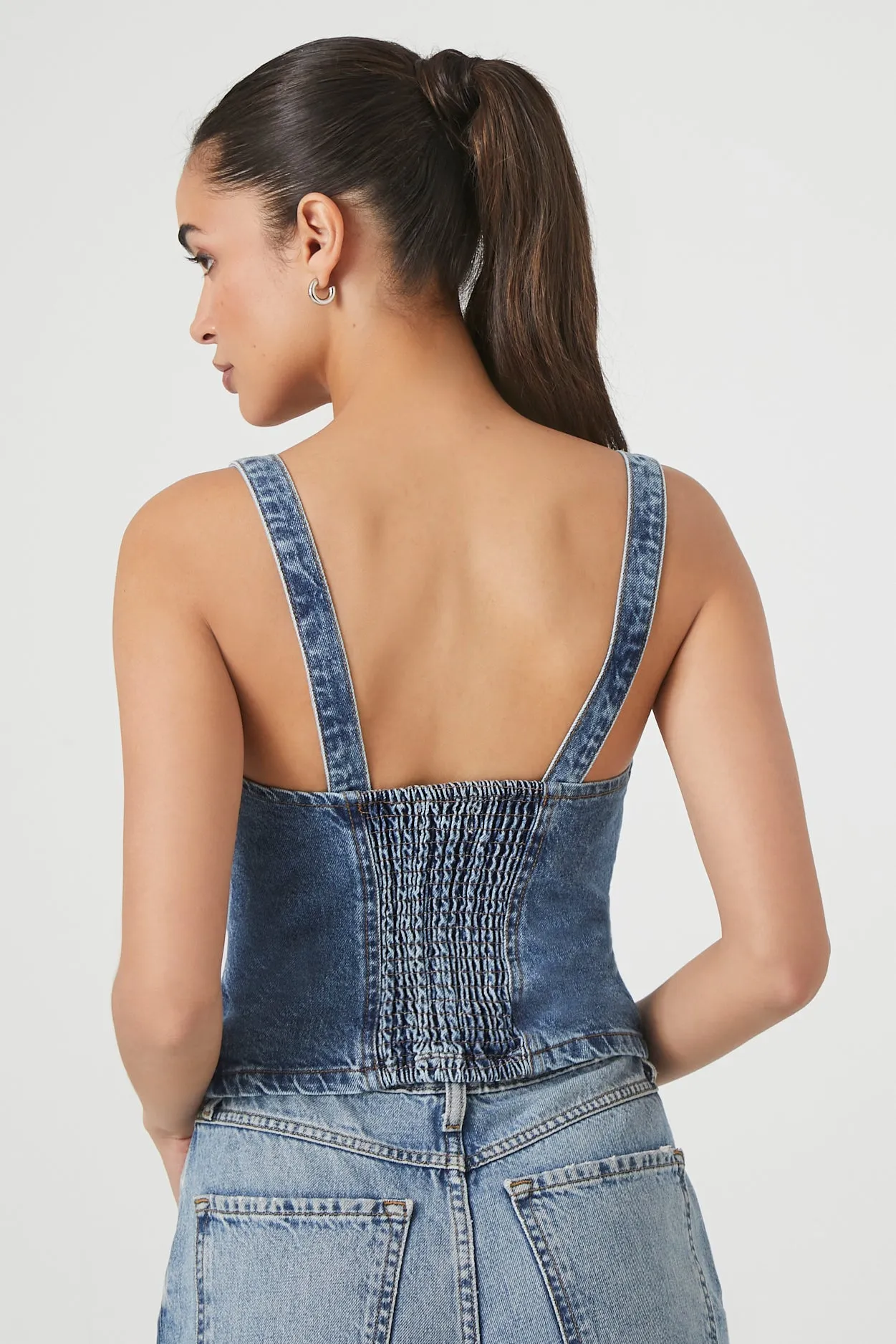 Débardeur en denim à décolleté en coeur sold by Urban Planet product image thumbnail 3