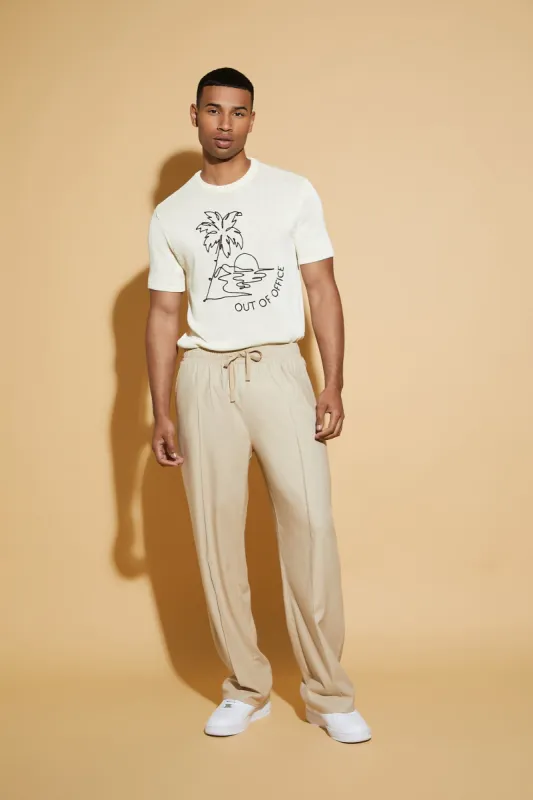 Drawstring Straight Leg Pant sold by Urban Planet