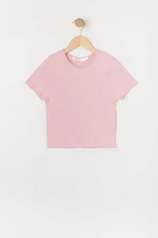 Girls Ribbed T-Shirt sold by Urban Planet