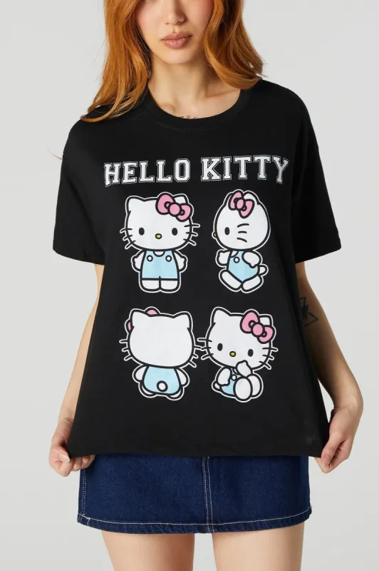 Black Hello Kitty Graphic Boyfriend T-Shirt sold by Urban Planet