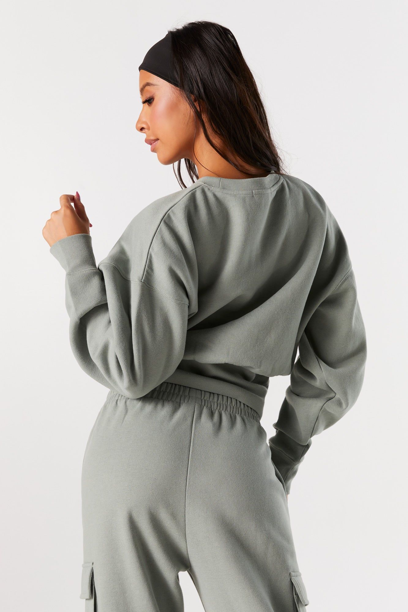 Fleece Crewneck Sweatshirt sold by Urban Planet product image thumbnail 5