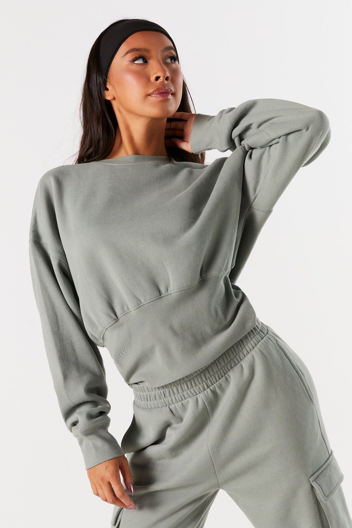 Fleece Crewneck Sweatshirt sold by Urban Planet product image thumbnail 4