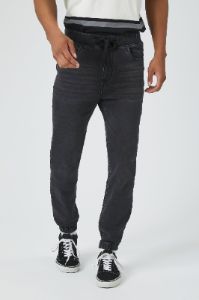 Sim Denim Drawstring Jogger sold by Urban Planet