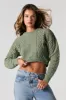 Open Cable Knit Cropped Sweater sold by Urban Planet