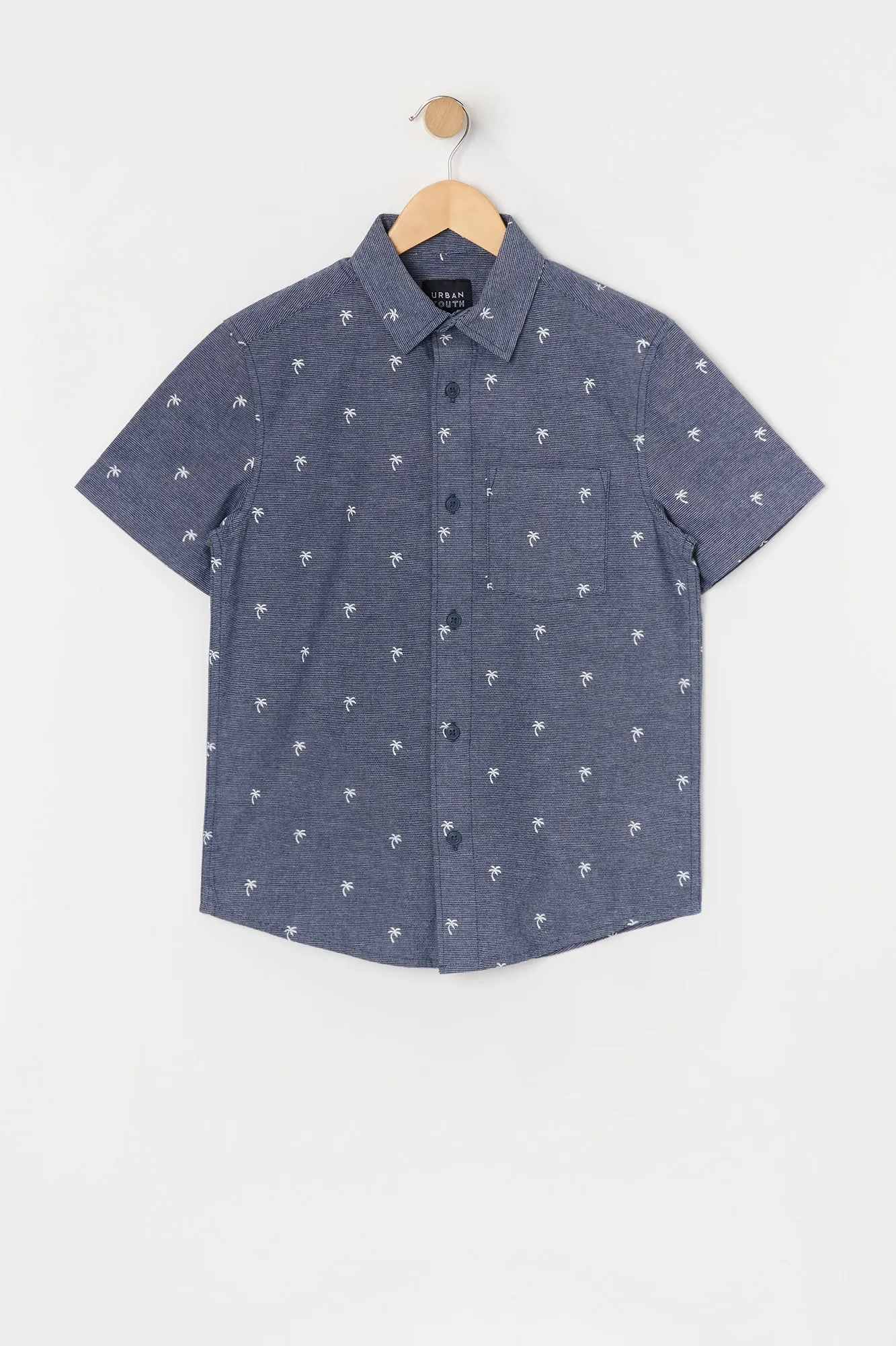 Haut boutonné avec micromotif de palmiers pour garçon sold by Urban Planet