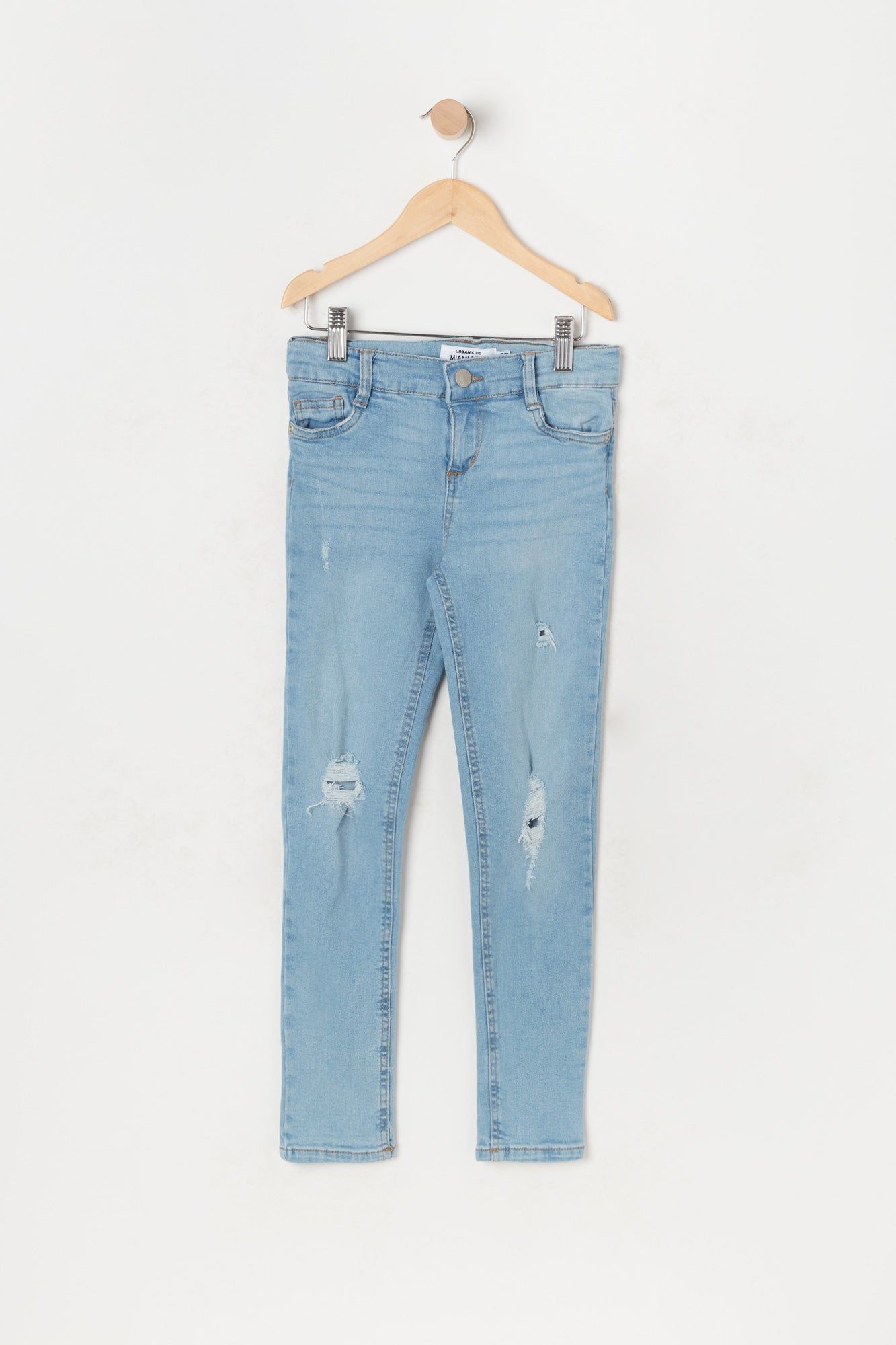 Girls Miami Distressed Light Wash Skinny Jean sold by Urban Planet