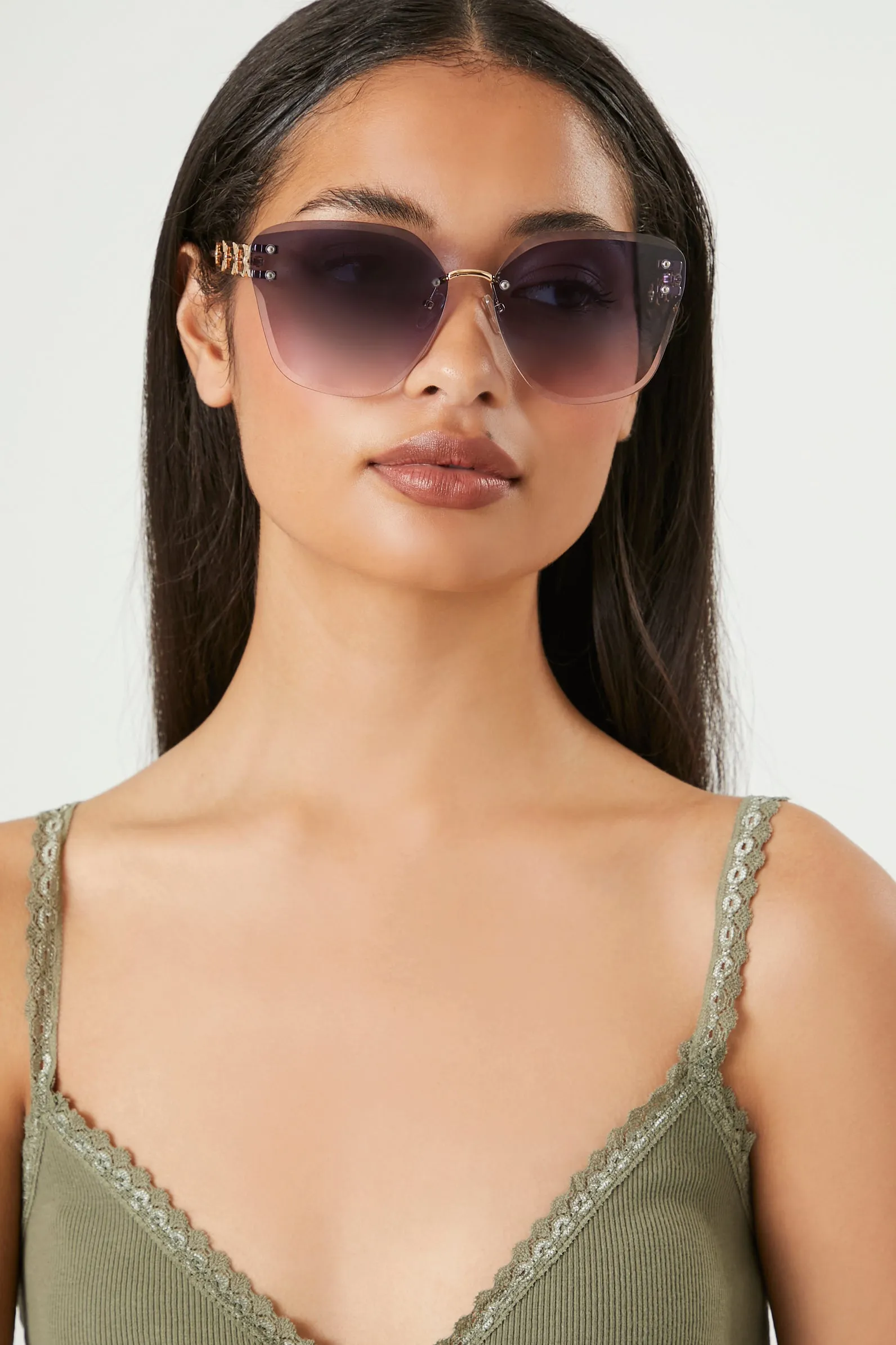 Oversized Cat Eye Sunglasses sold by Urban Planet product image thumbnail 2