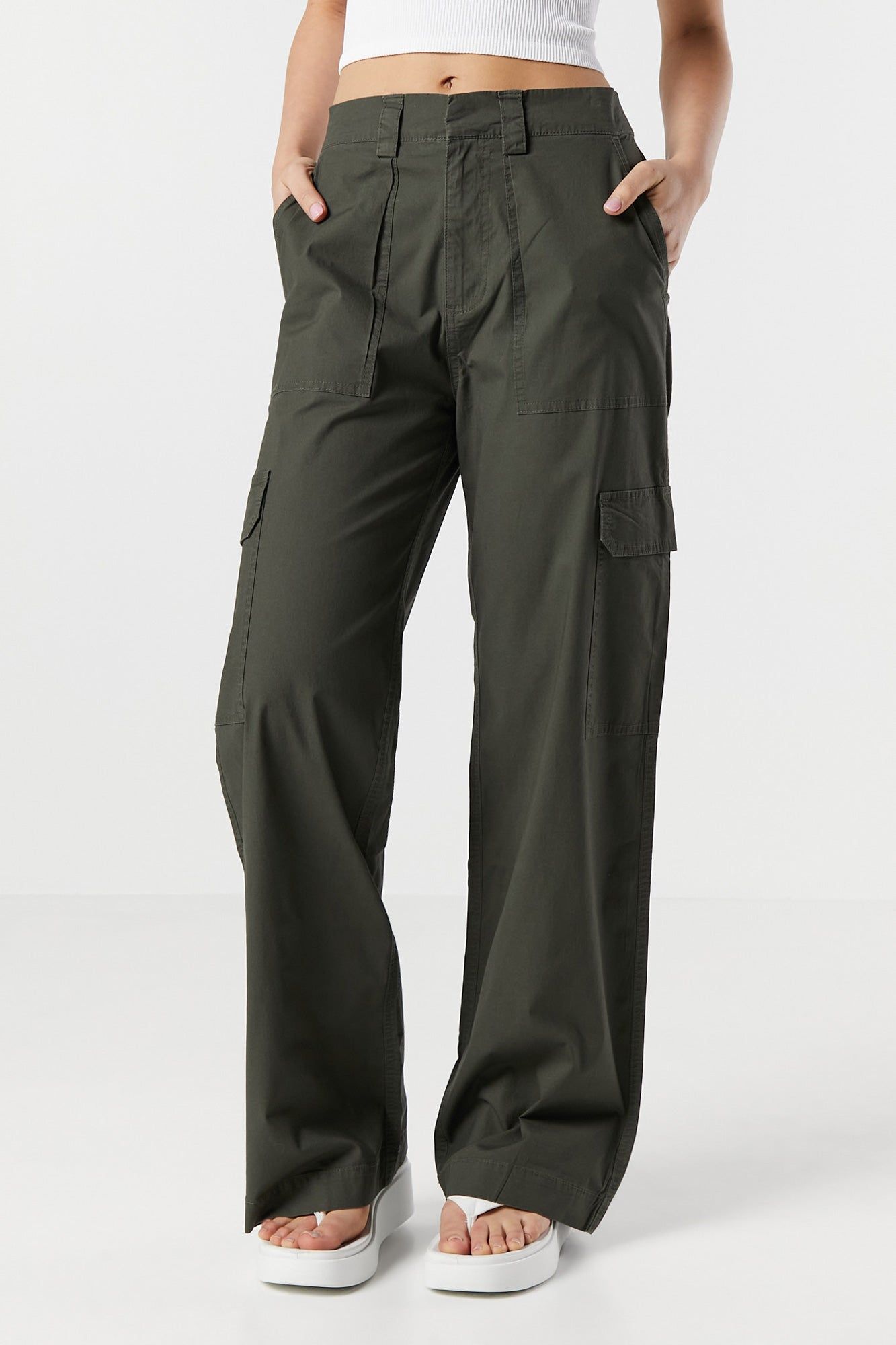 High Rise Wide Leg Cargo Pant sold by Urban Planet product image thumbnail 11