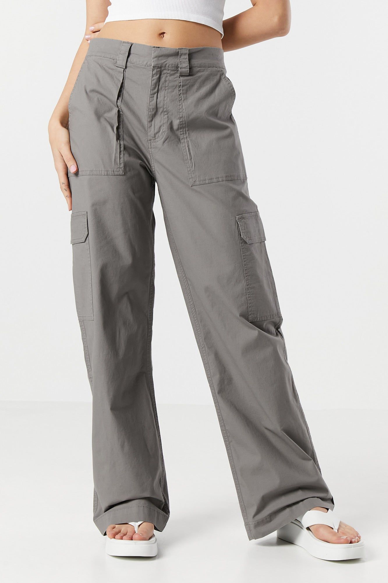 High Rise Wide Leg Cargo Pant sold by Urban Planet product image thumbnail 8