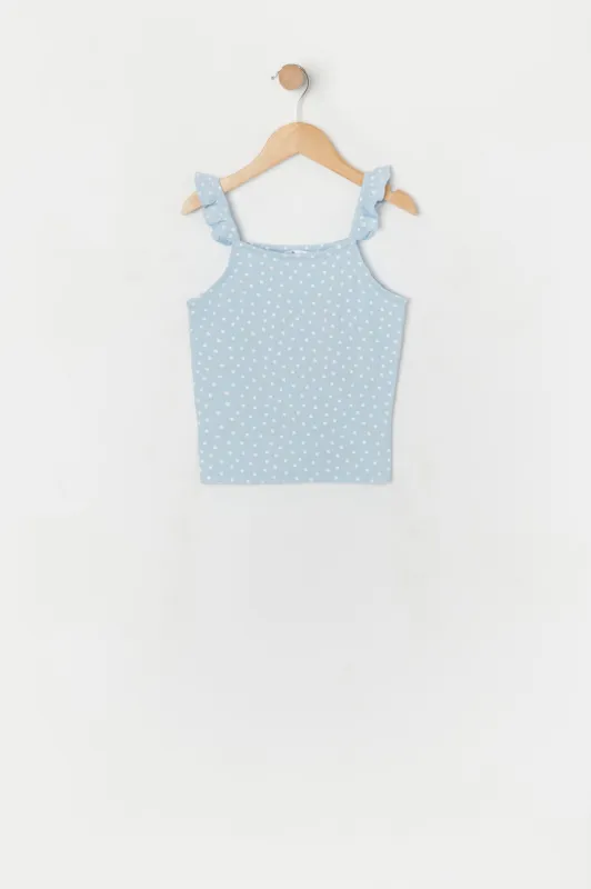 Girls Polka Dot Print Tank sold by Urban Planet