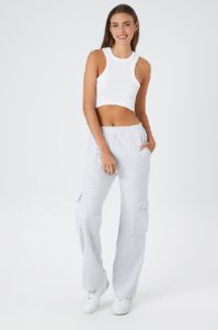 Pantalon cargo à jambe droite en molleton sold by Urban Planet