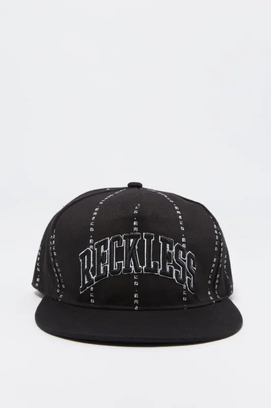 Reckless Embroidered Snapback Hat sold by Urban Planet