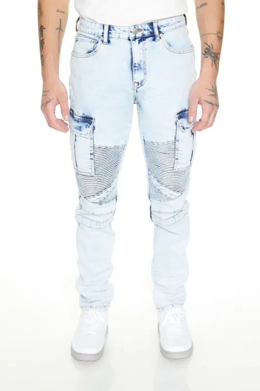 Acid Wash Cargo Moto Jean sold by Urban Planet