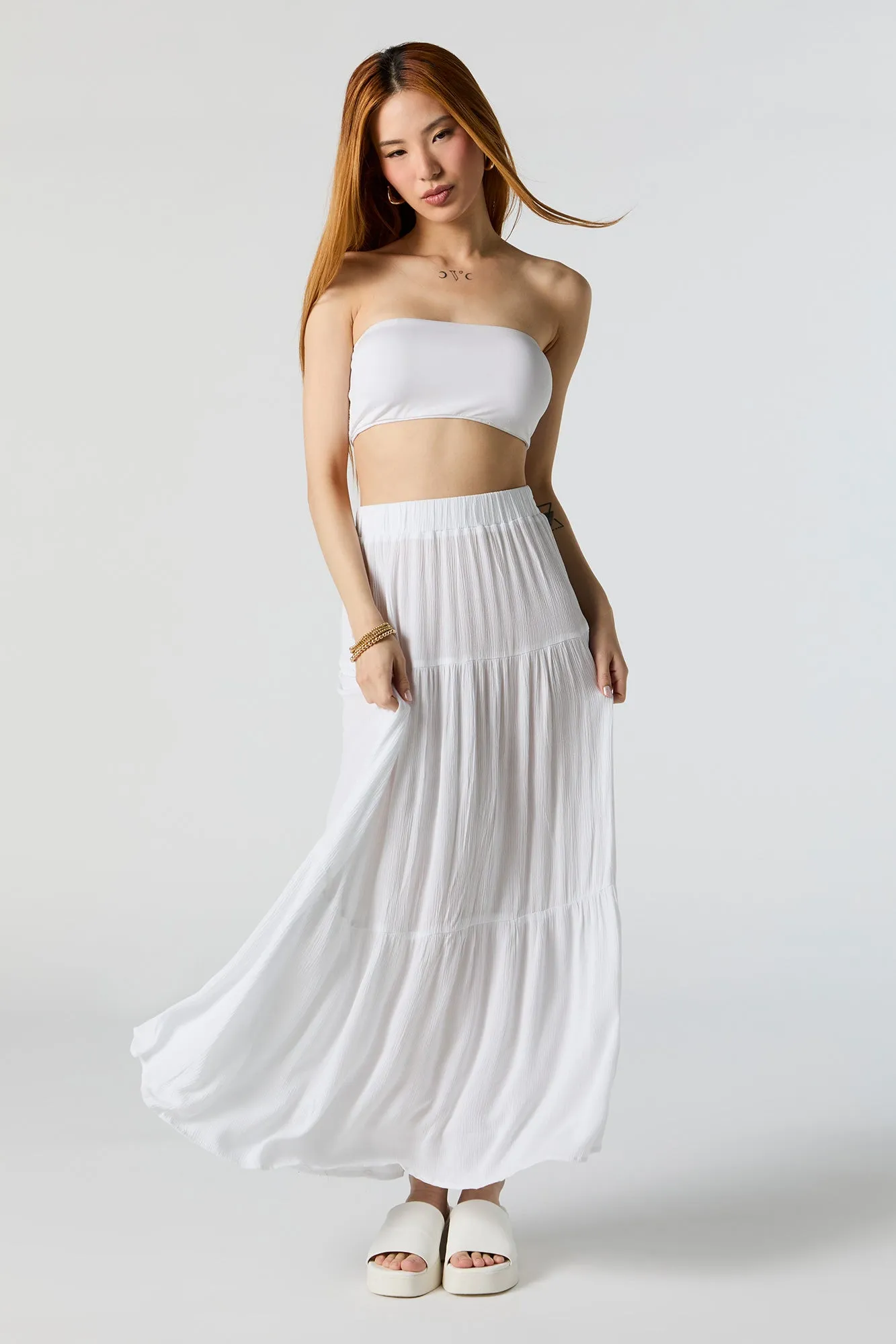 High Rise Tiered Maxi Skirt sold by Urban Planet product image thumbnail 5