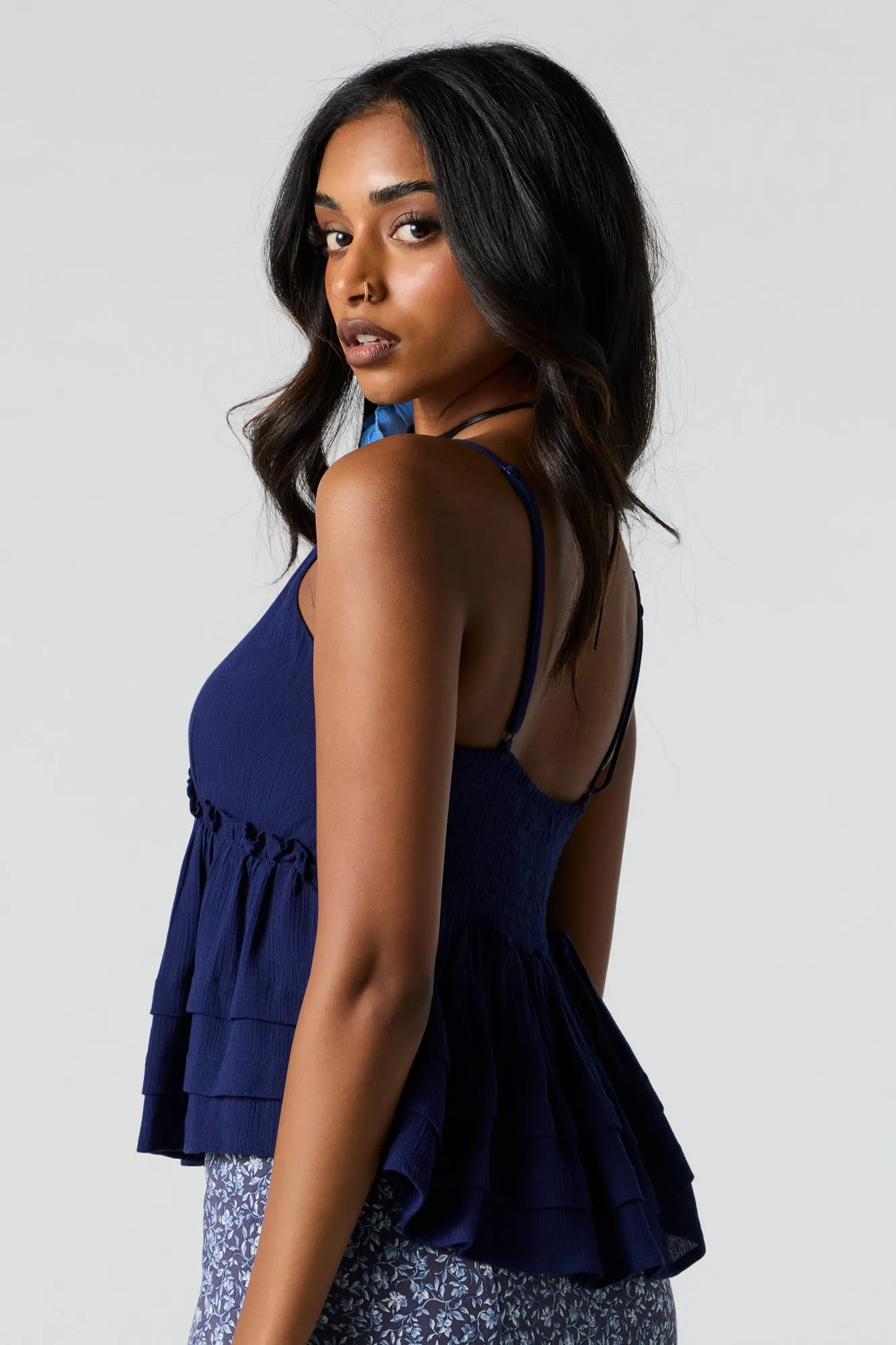 Camisole volantée en lin avec encolure en V sold by Urban Planet product image thumbnail 4