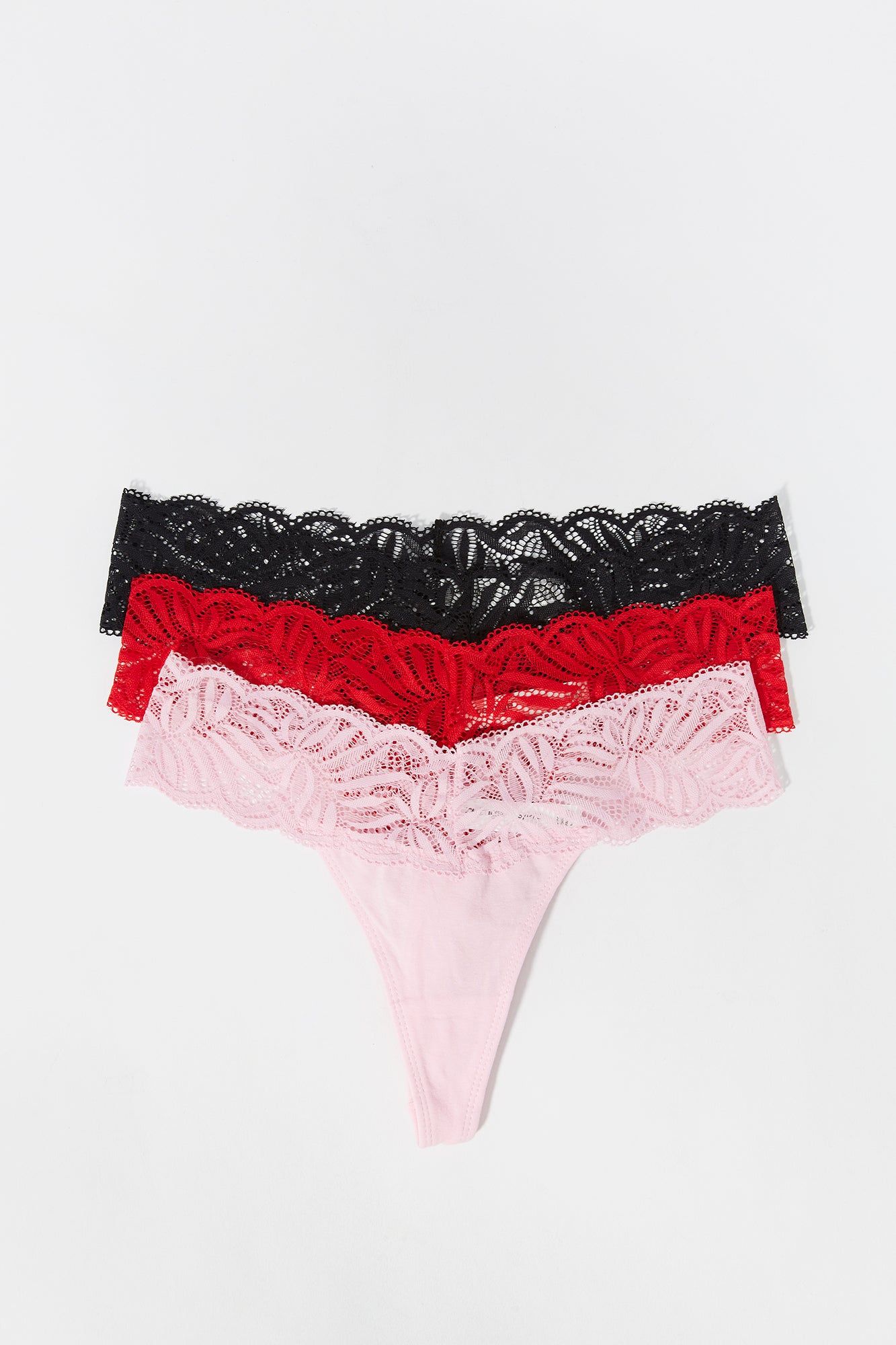 Black Lace Thong (3 Pack) sold by Urban Planet product image thumbnail 2