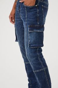 Jean cargo ajusté délavé à la pierre sold by Urban Planet