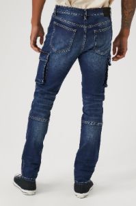 Jean cargo ajusté délavé à la pierre sold by Urban Planet