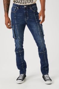 Jean cargo ajusté délavé à la pierre sold by Urban Planet