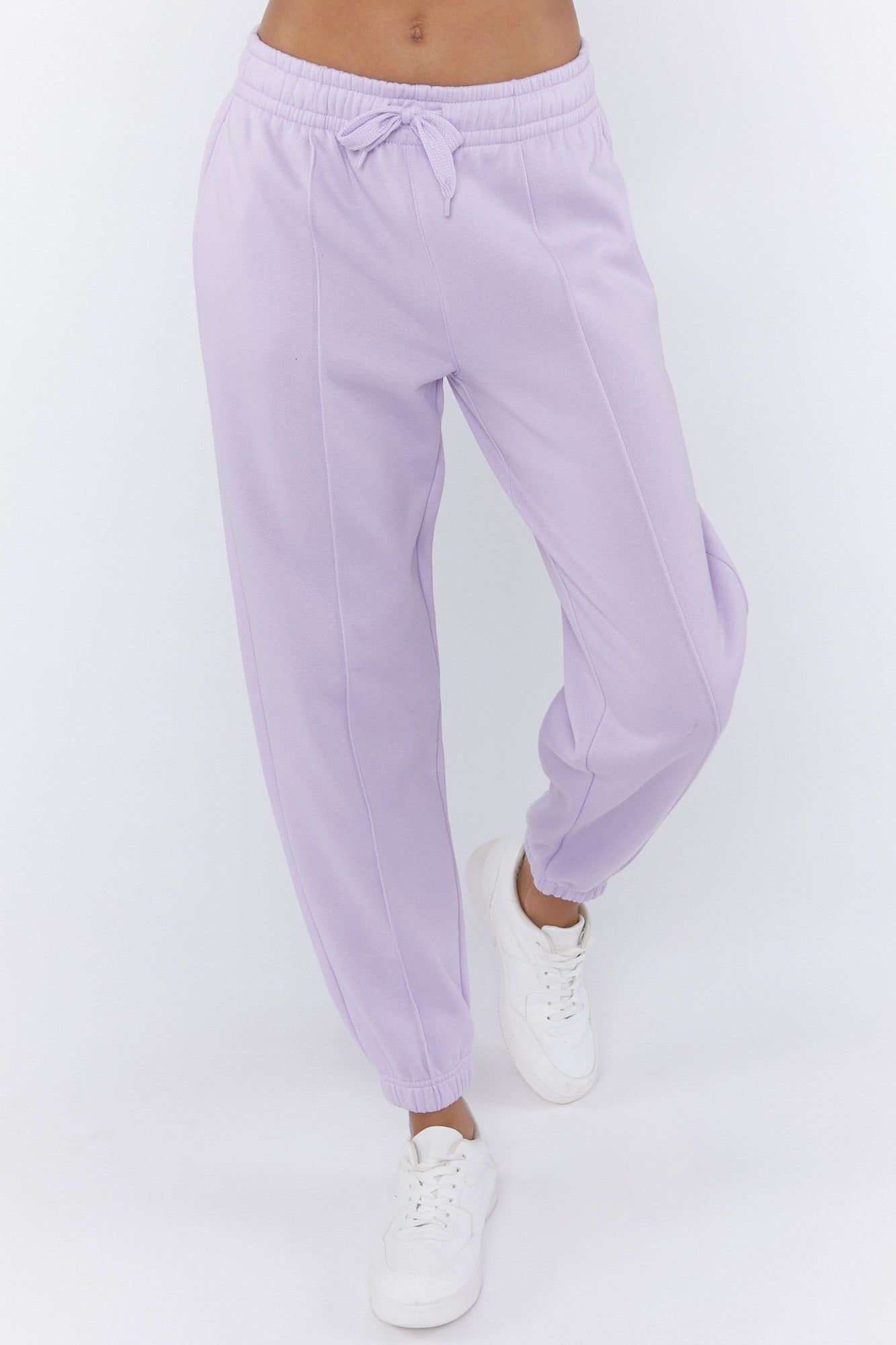 Lilac Exposed Seam Fleece Jogger sold by Urban Planet product image thumbnail 2