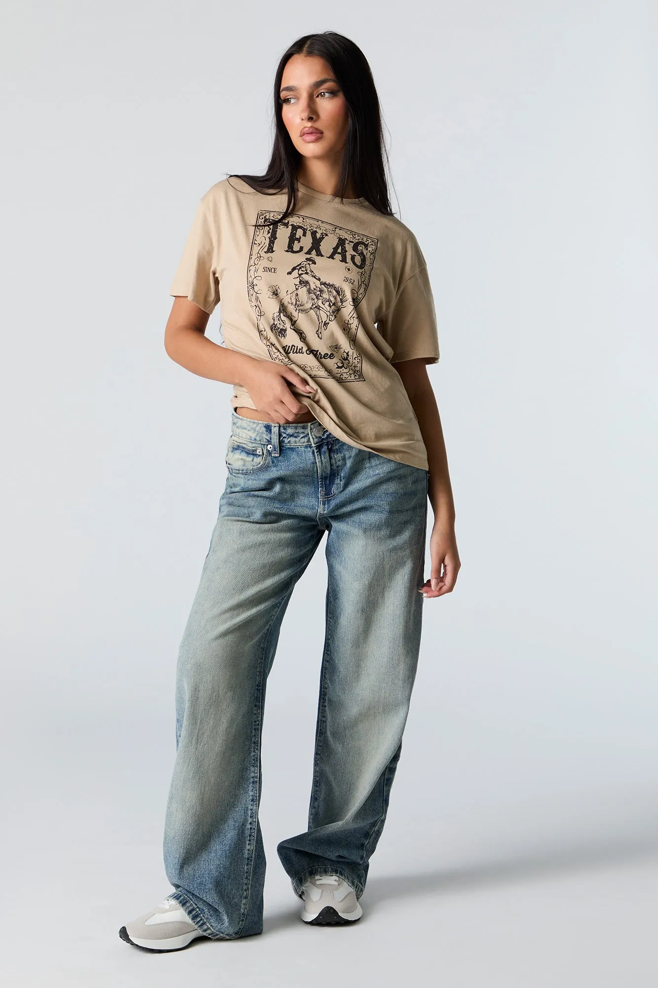 Texas Graphic Boyfriend T-Shirt sold by Urban Planet product image thumbnail 2