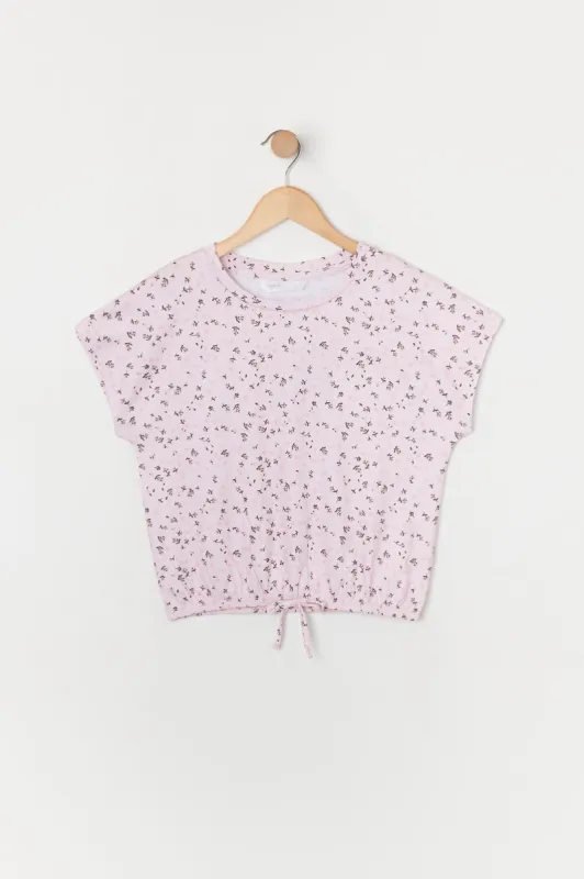 Girls Floral  Print Front Tie Top made by Urban Planet
