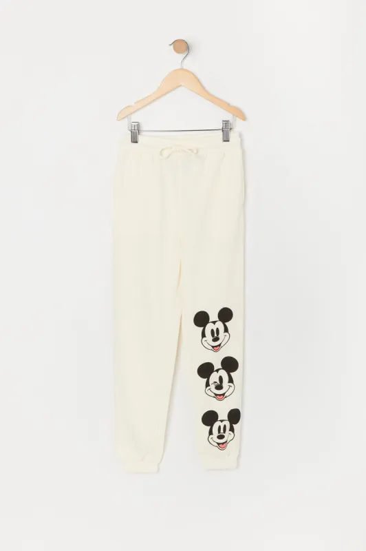 Girls Mickey Mouse Graphic Fleece Jogger sold by Urban Planet