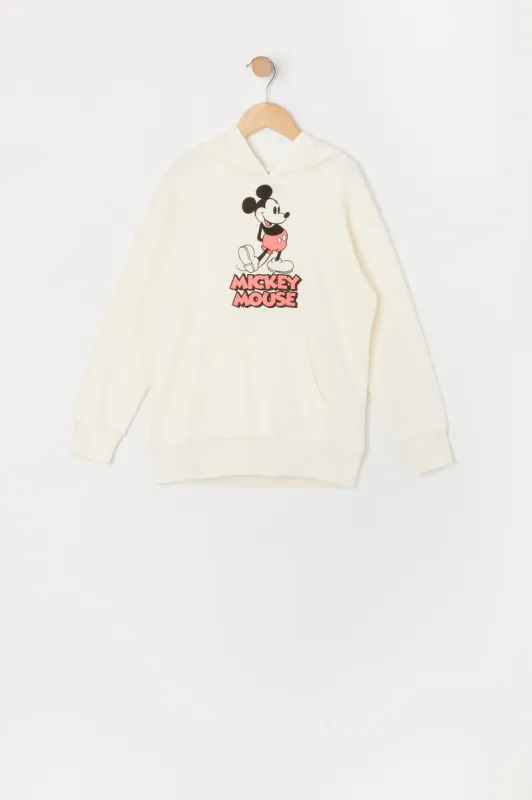 Girls Mickey Mouse Graphic Fleece Hoodie sold by Urban Planet