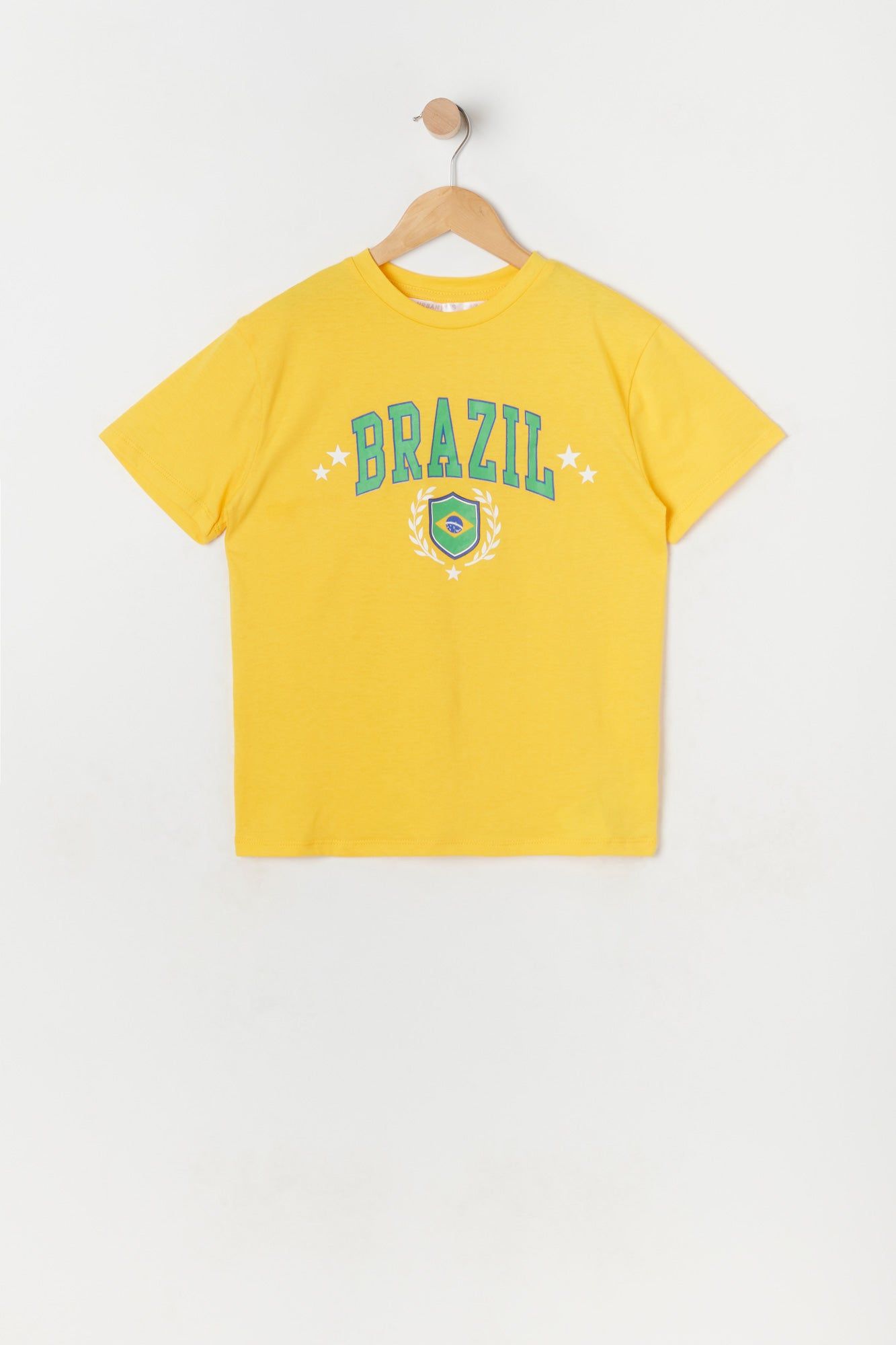 Girls Brazil Graphic World Cup Boyfriend T-Shirt sold by Urban Planet