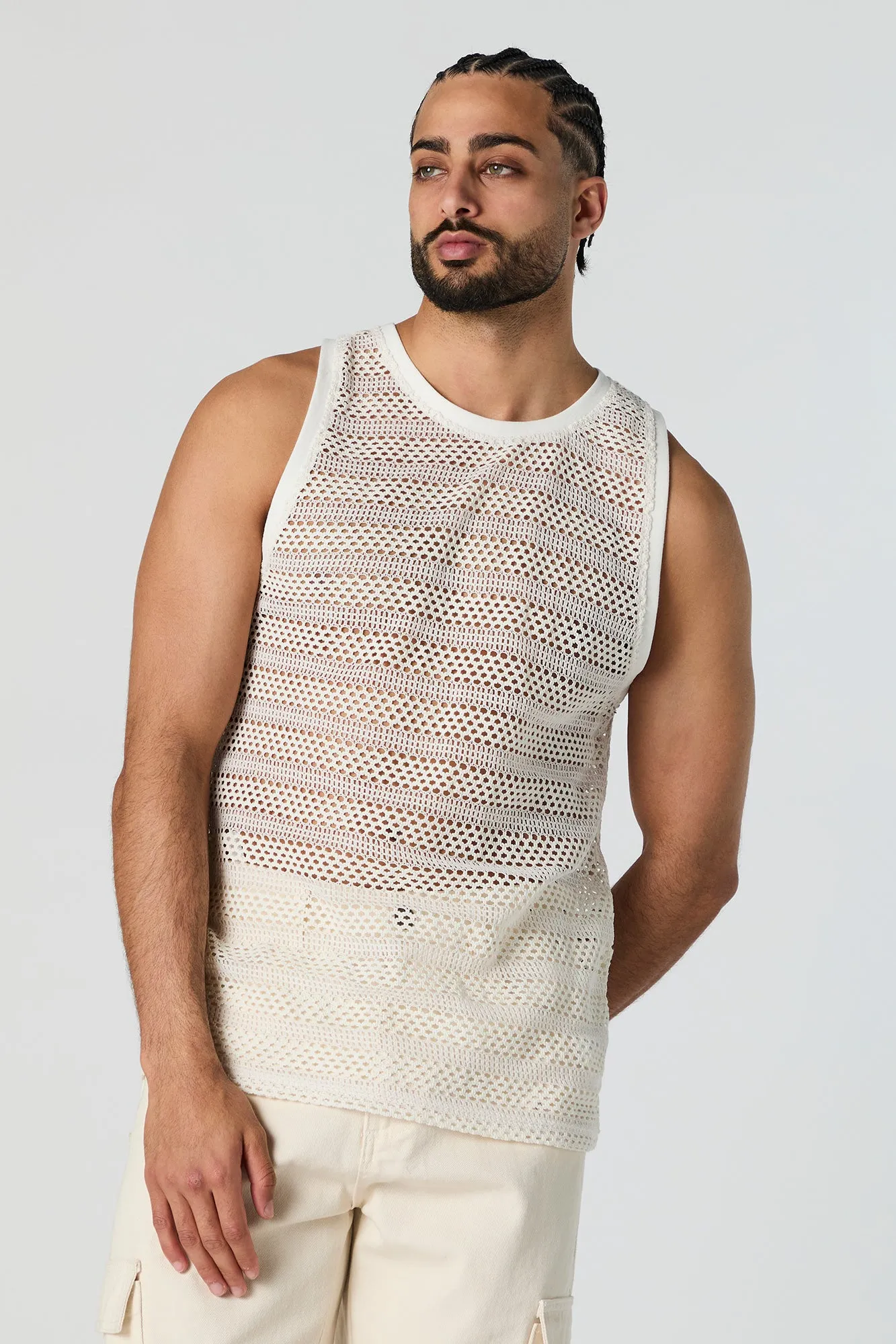 Camisole ras du cou crochetée sold by Urban Planet