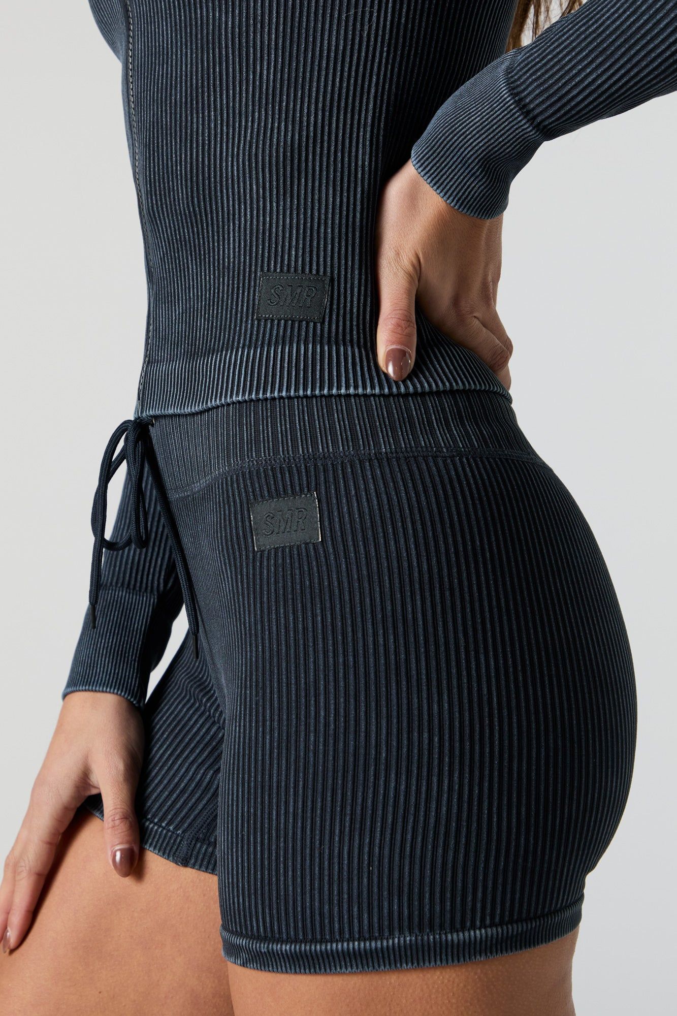 Haut Sommer Ray côtelé délavé sans couture avec fermeture à glissière sold by Urban Planet product image thumbnail 4