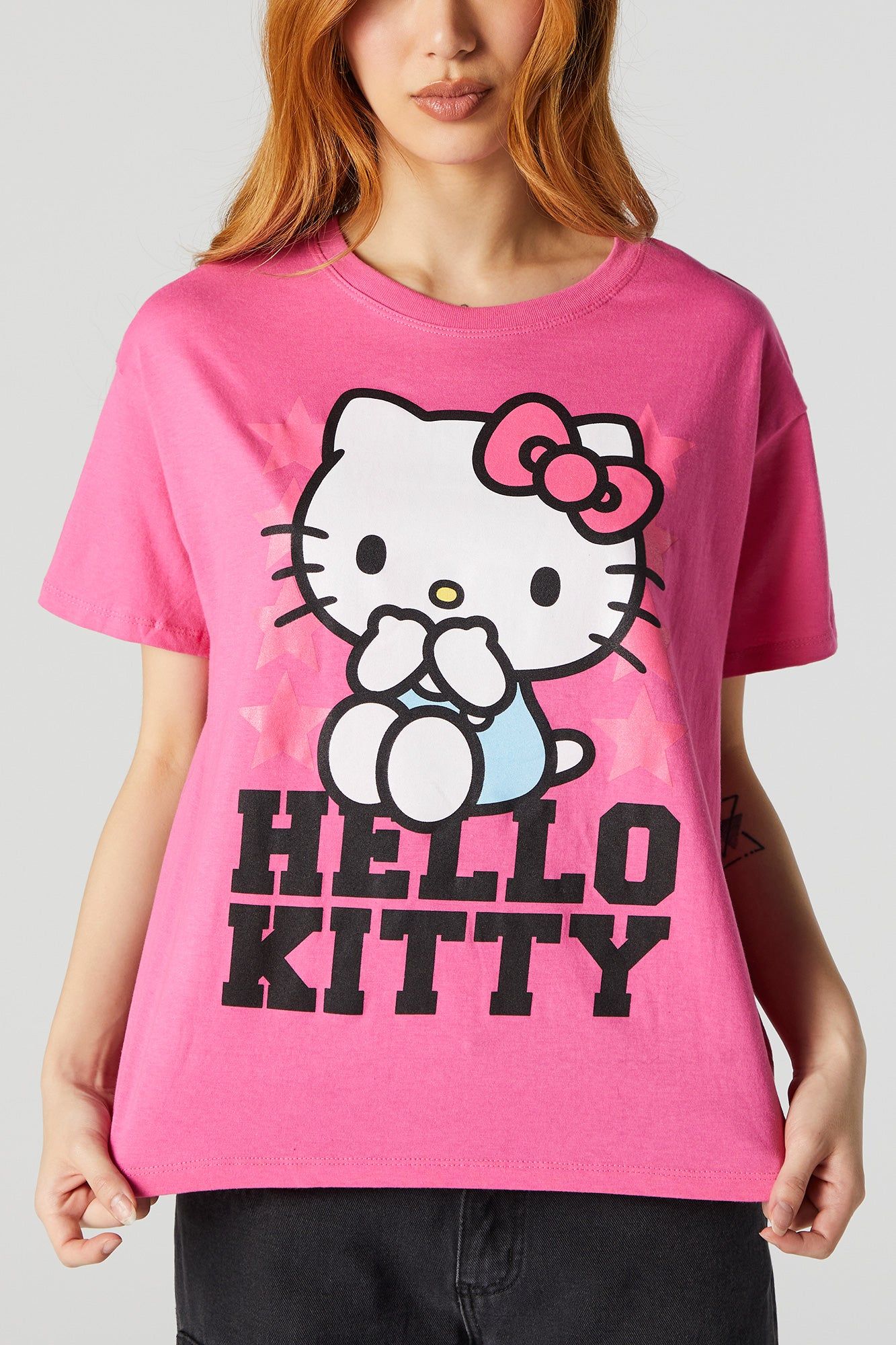 Hello Kitty Graphic Boyfriend T-Shirt sold by Urban Planet
