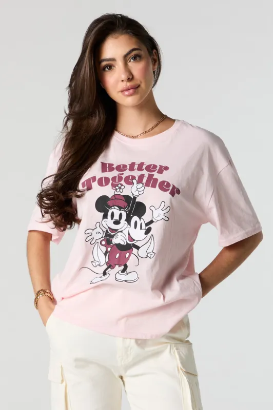 Better Together Mickey Graphic Boyfriend T-Shirt sold by Urban Planet